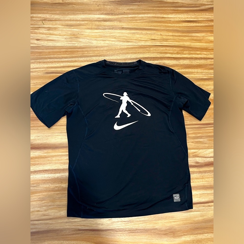 Dark Blue Nike Pro Combat Dri-Fit Shirt, Youth XL